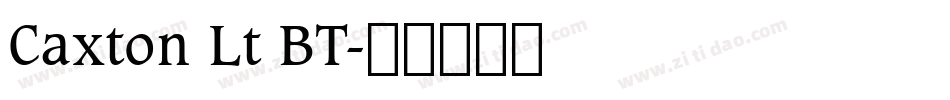 Caxton Lt BT字体转换